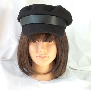 Vince Camuto Cadet(Newsboy) Hat/Black with Band,Y2K style